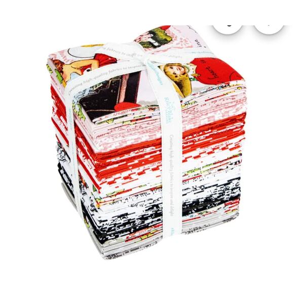Riley Blake Fabrics Be Mine Valentine Fat Quarter Bundle 34 Piece 100% Cotton - Picture 2 of 8